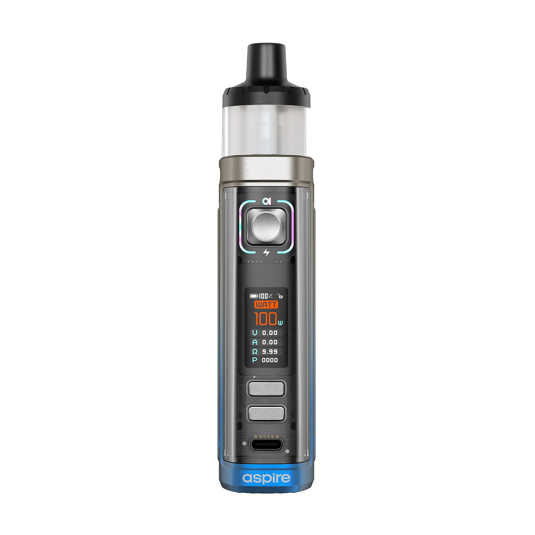 Aspire UK Veynom LX Vape Kit - Chrome Blue Fade