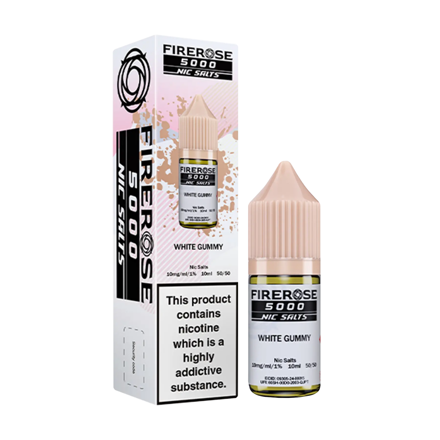Firerose 5000 10ml Nicotine Salt - White Gummy