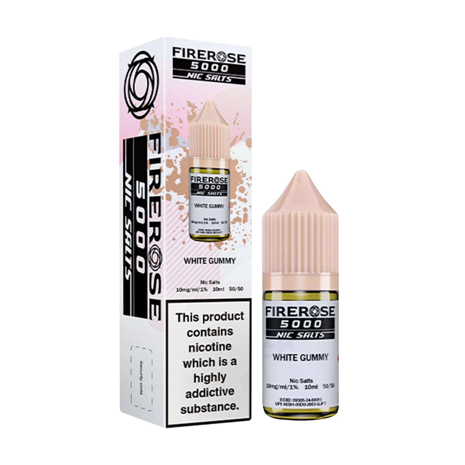 Firerose 5000 10ml Nicotine Salt - White Gummy