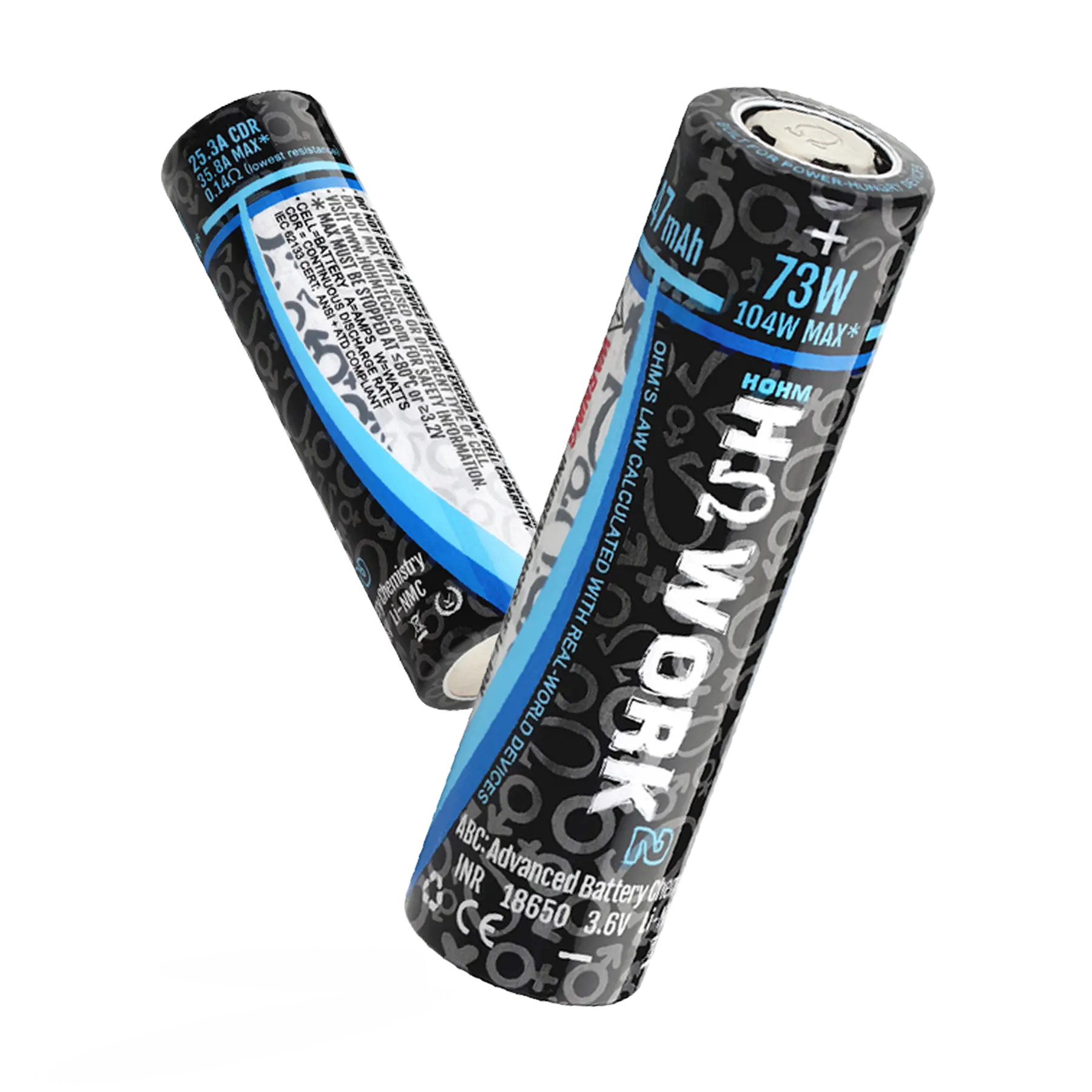 Hohm Tech 18650 Batteries - Hohm Work