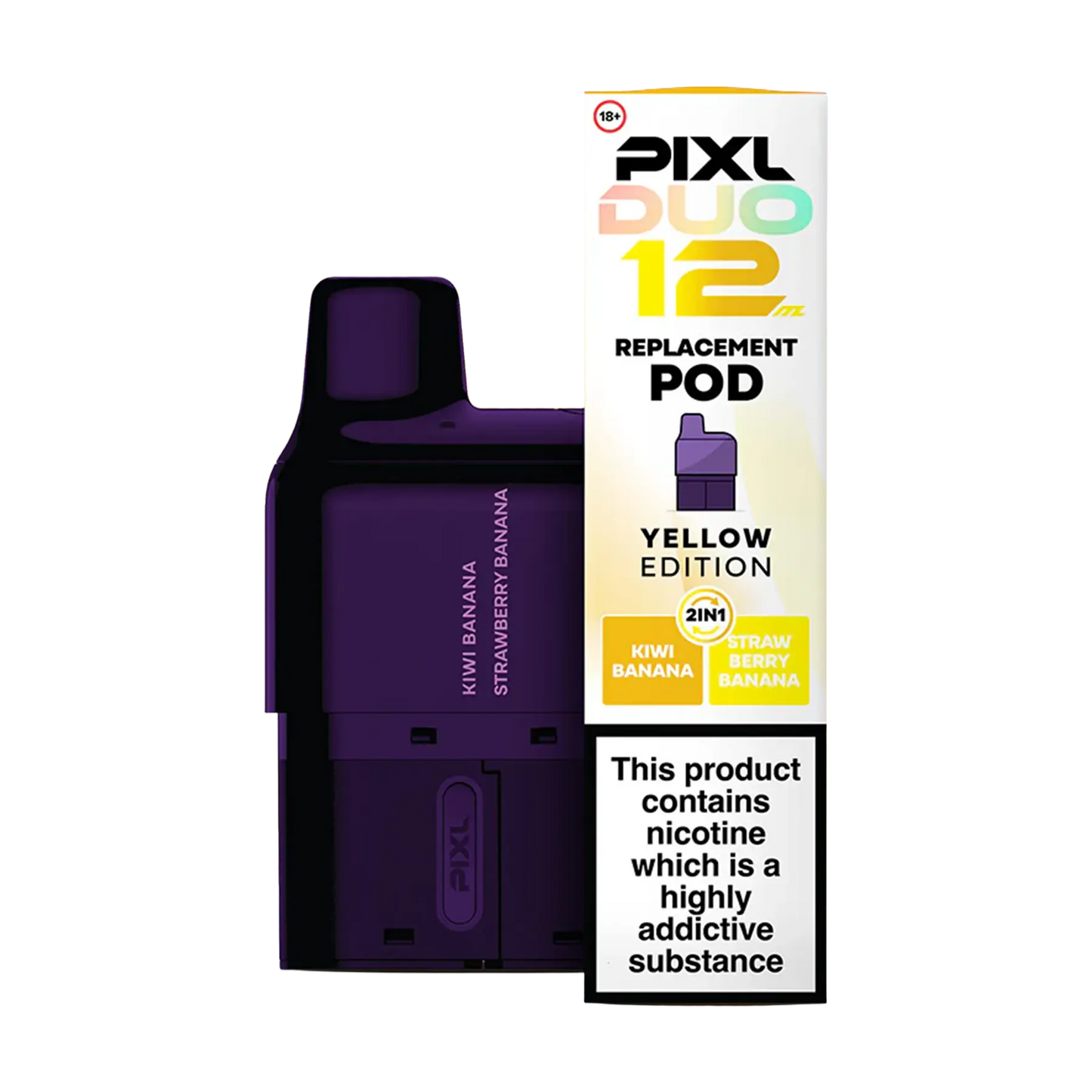 Pixl Duo 12 Replacement Pods - Yellow Edition