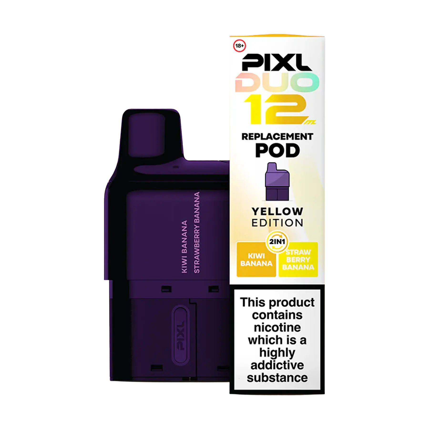 Pixl Duo 12 Replacement Pods - Yellow Edition