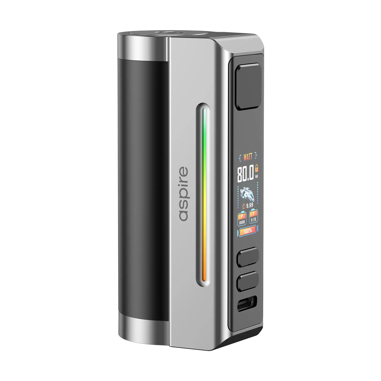 Aspire Zelos M80 Regulated Vape Mod - Black & Silver