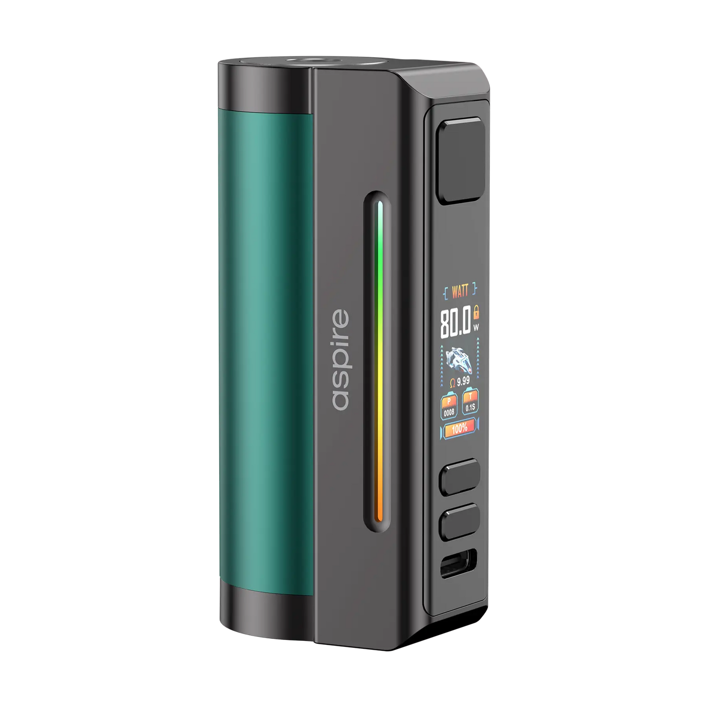 Aspire Zelos M80 Regulated Vape Mod - Green & Gun Metal