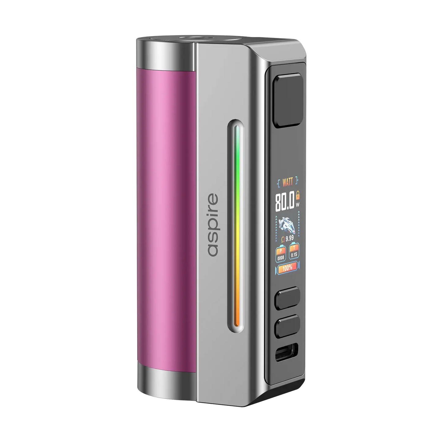 Aspire Zelos M80 Regulated Vape Mod - Pink & Silver
