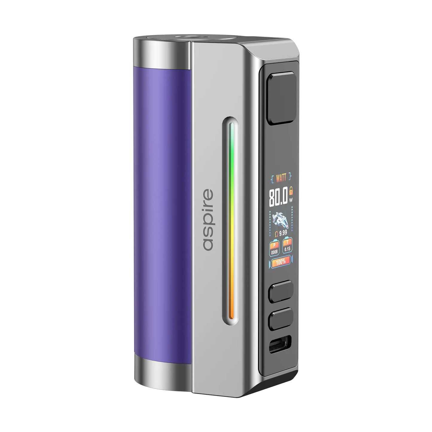 Aspire Zelos M80 Regulated Vape Mod - Purple & Silver