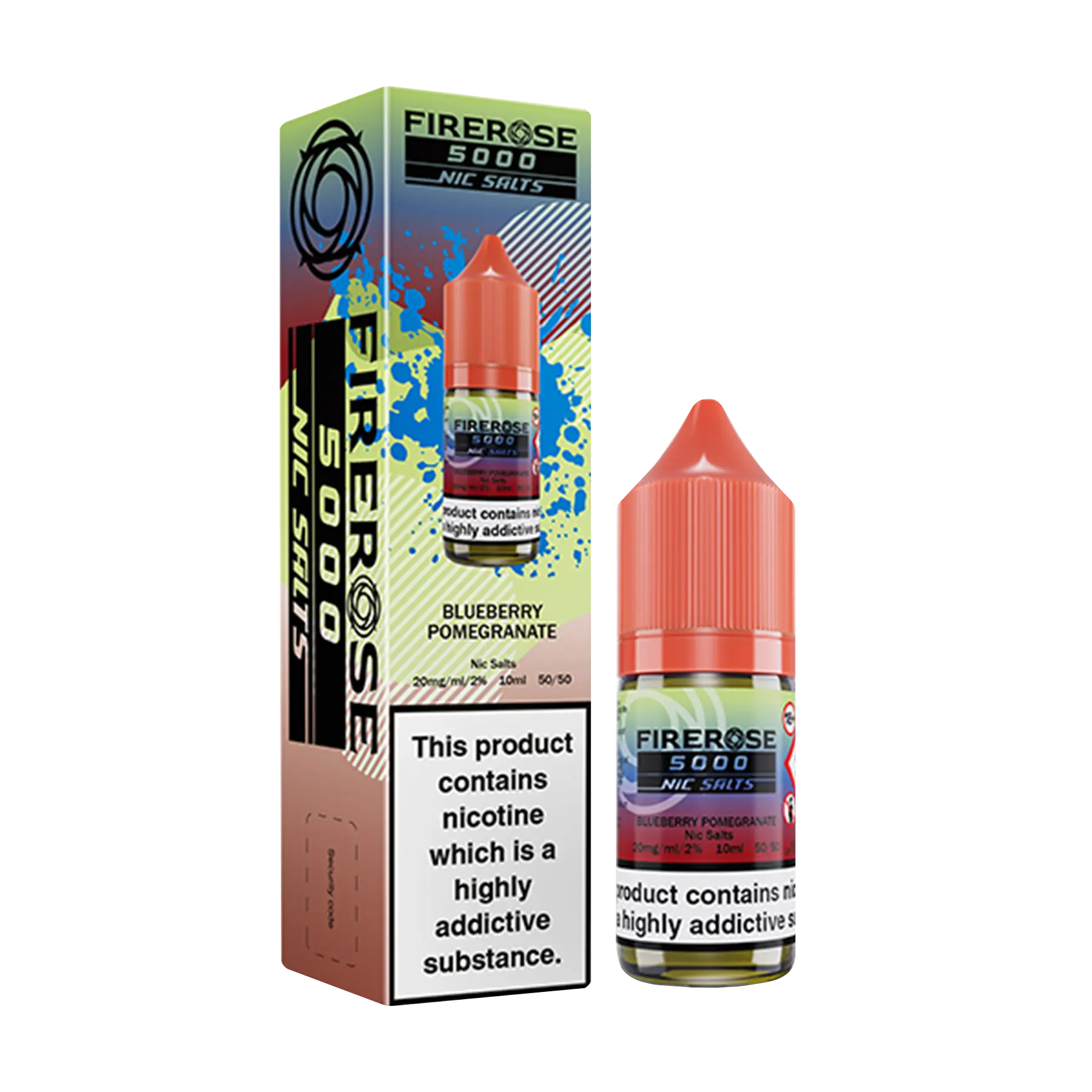 Firerose 5000 10ml Nicotine Salt - Blueberry Pomegranate
