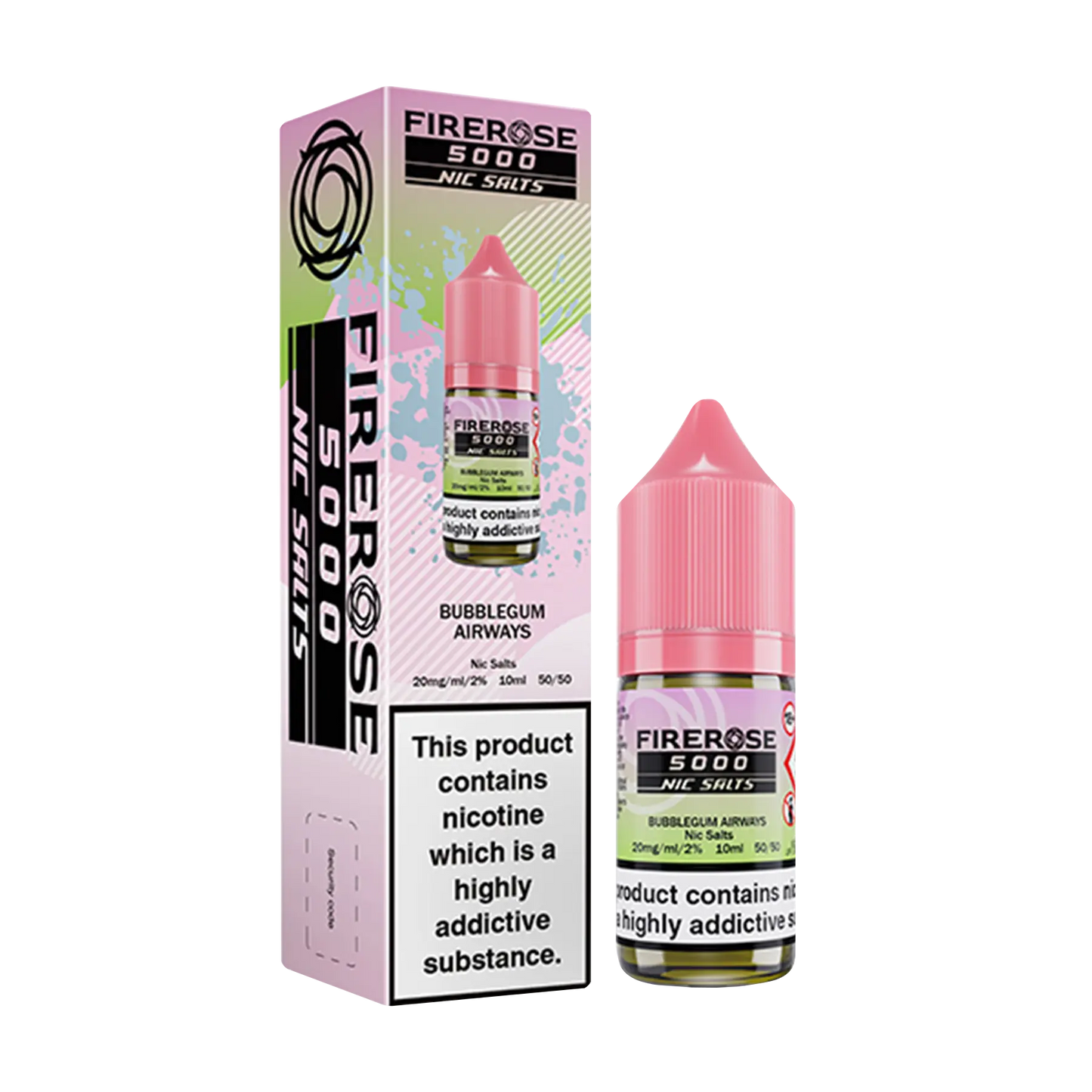 Firerose 5000 10ml Nicotine Salt - Bubblegum Airways