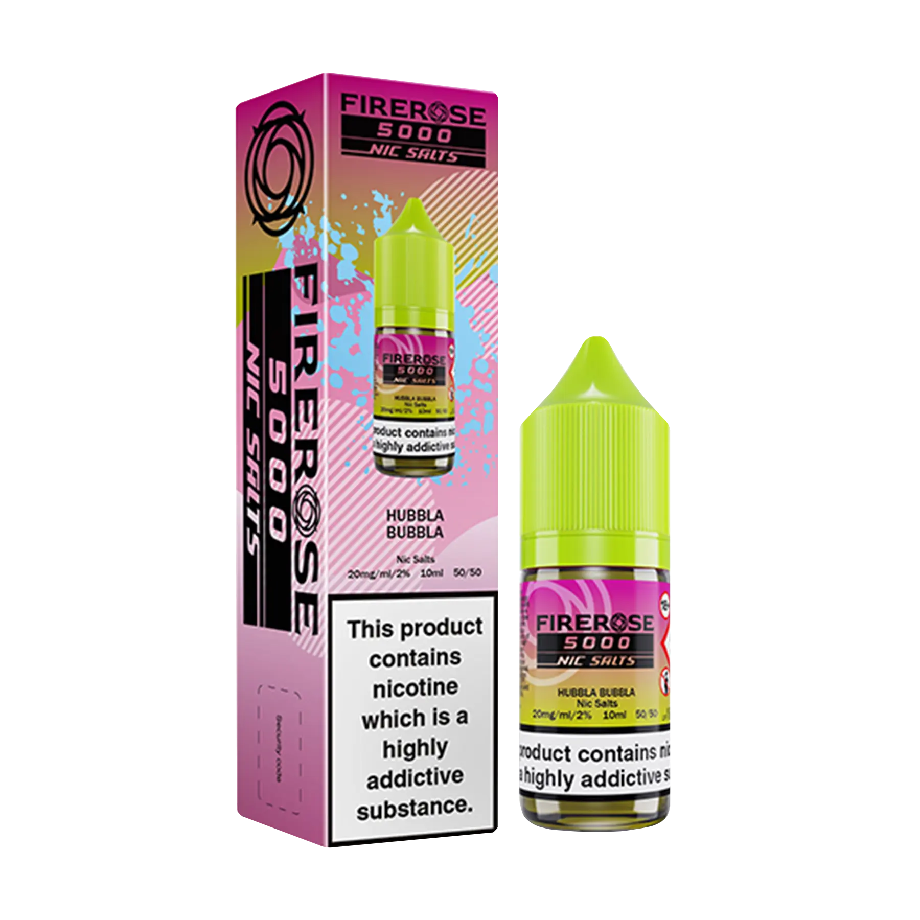 Firerose 5000 10ml Nicotine Salt - Hubba Bubbla