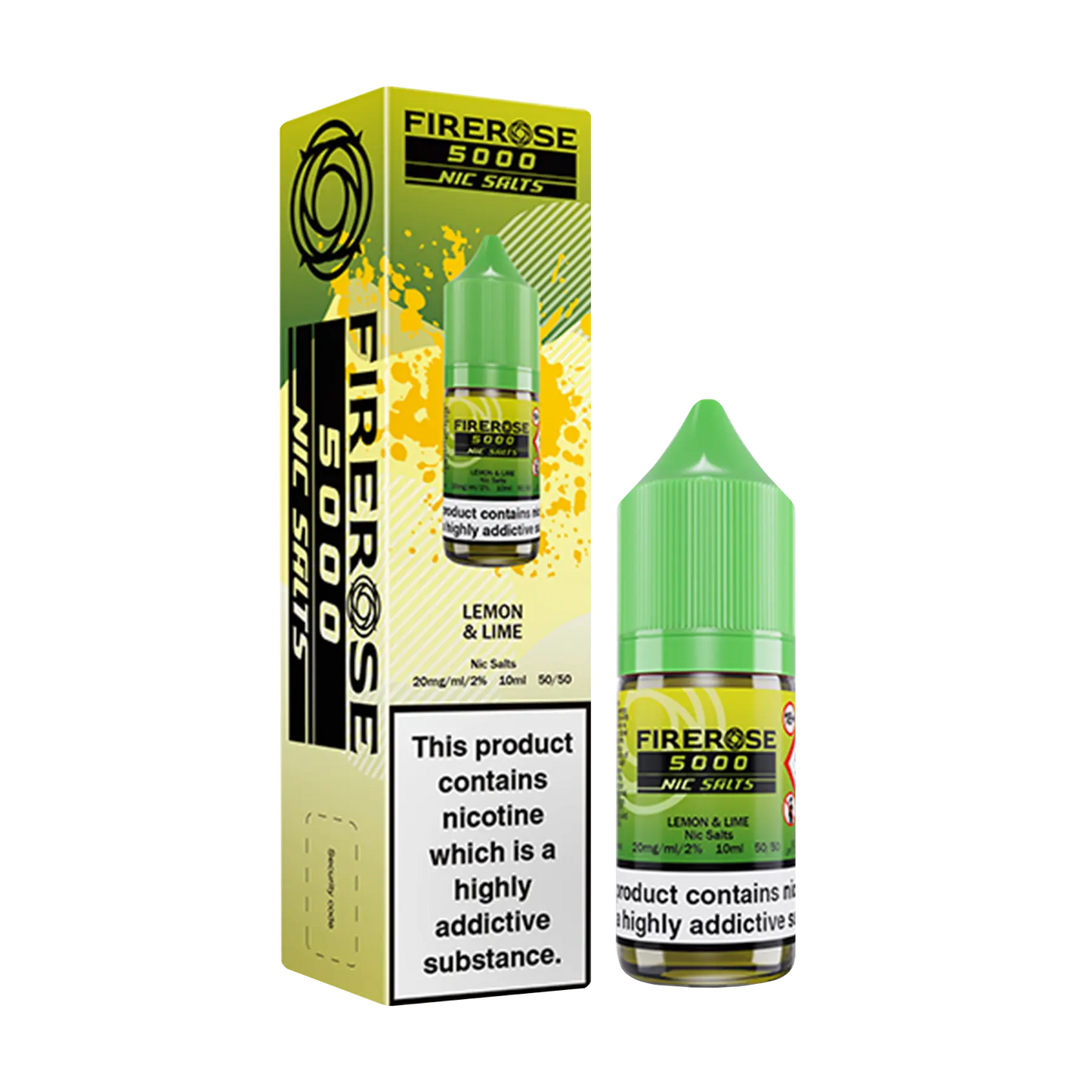Firerose 5000 10ml Nicotine Salt - Lemon & Lime