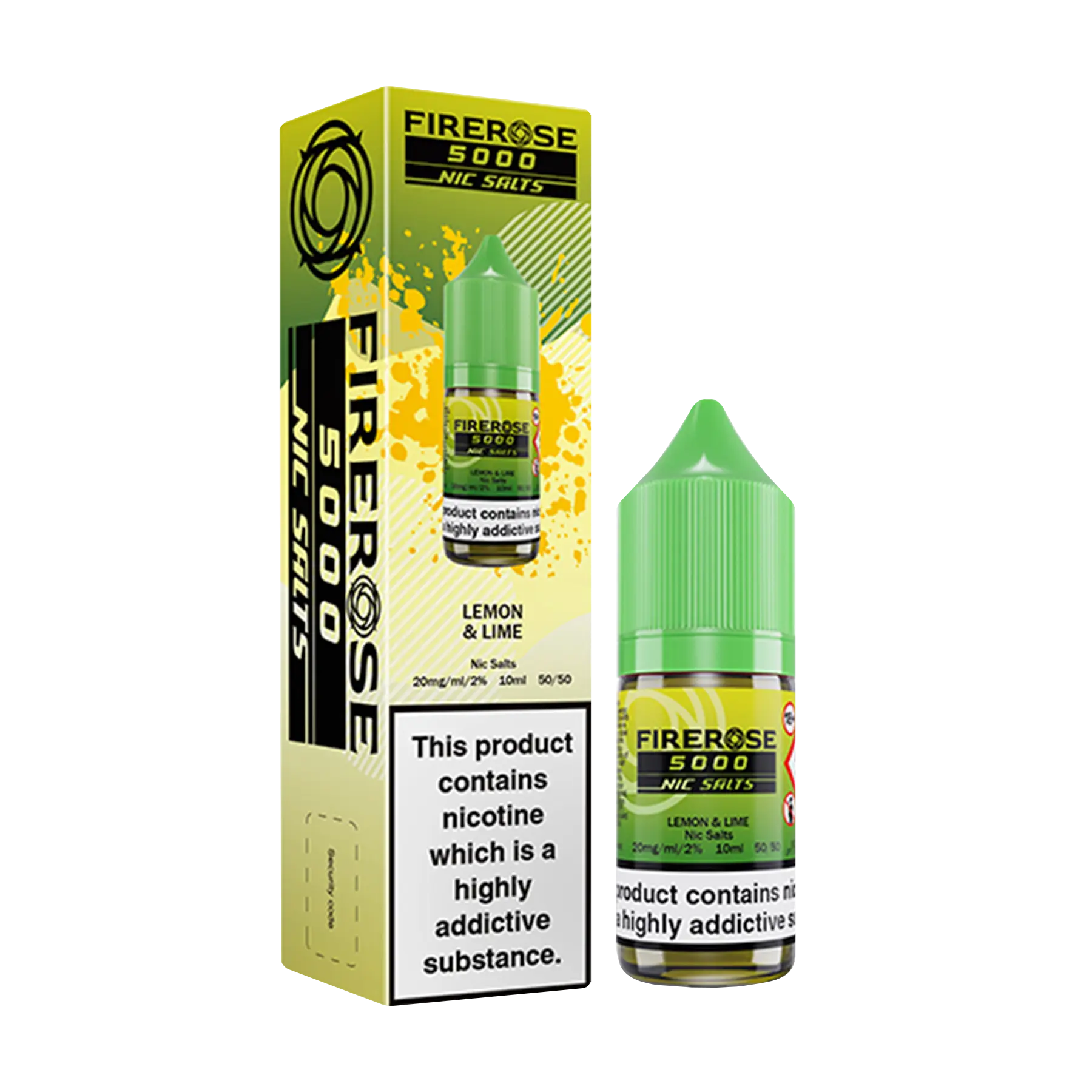 Firerose 5000 10ml Nicotine Salt - Lemon & Lime