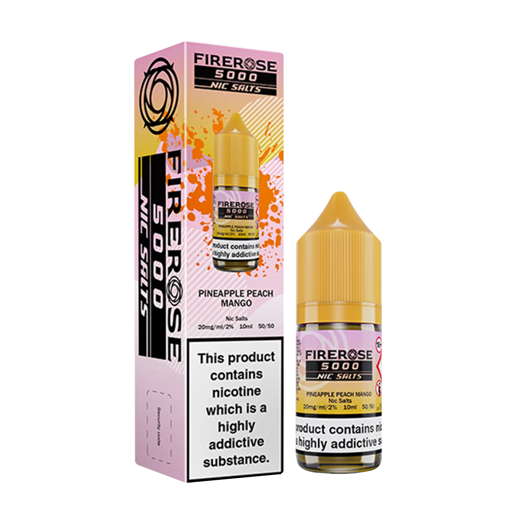 Firerose 5000 10ml Nicotine Salt - Pineapple Peach Mango