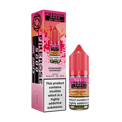 Firerose 5000 10ml Nicotine Salt - Strawberry Raspberry