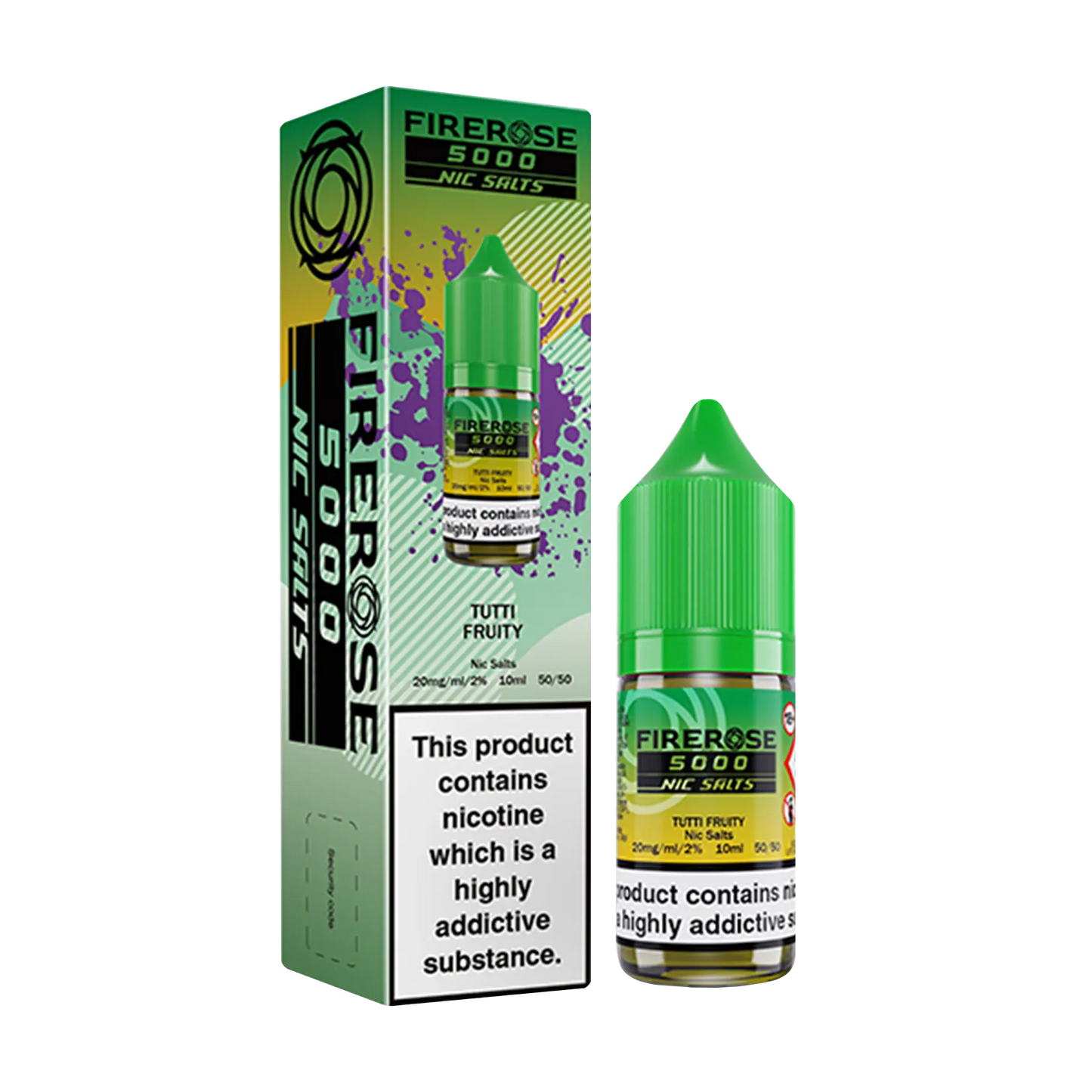 Firerose 5000 10ml Nicotine Salt - Tutti Fruity