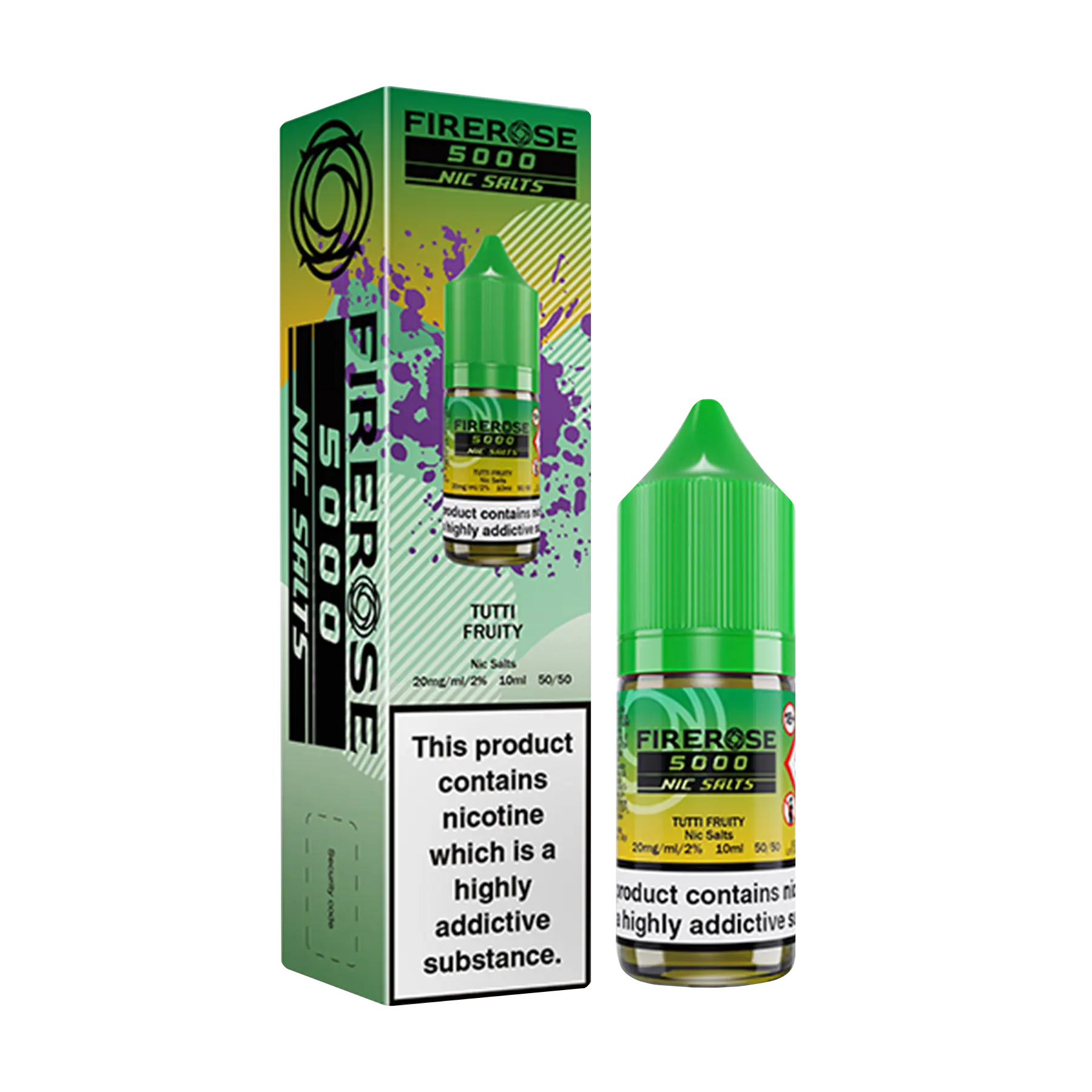 Firerose 5000 10ml Nicotine Salt - Tutti Fruity
