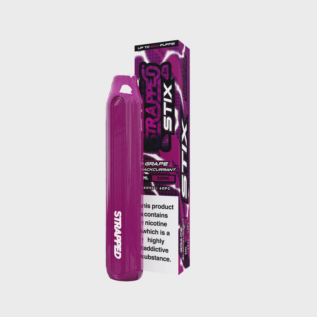 Strapped Stix Disposable Vaping Device | Grape Blackcurrant