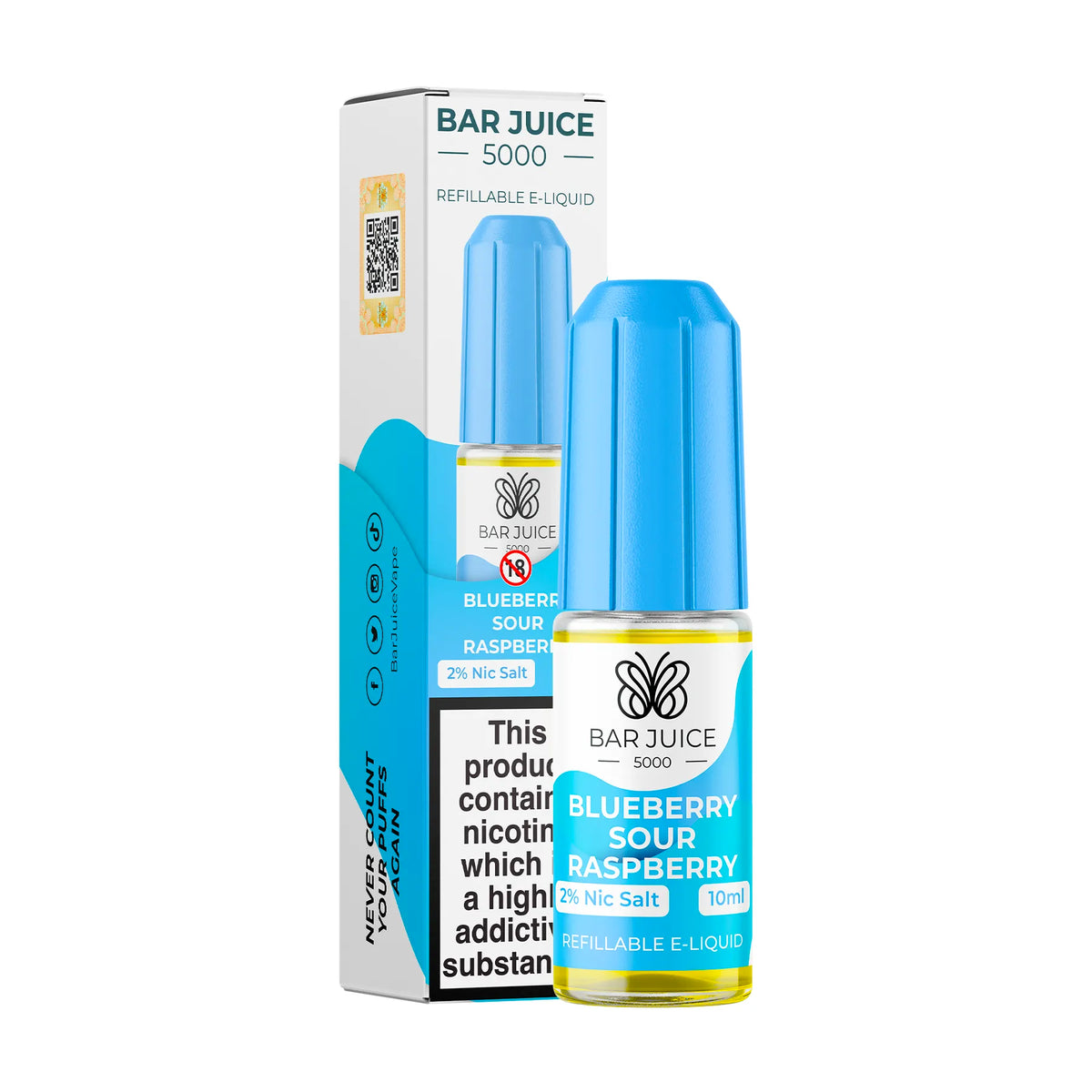 Bar Juice 5000 - Blueberry Sour Raspberry 10ml E Liquid Nicotine Salt