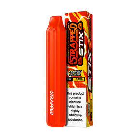 The Strapped Stix Mango Guava Disposable Vape creates a totally tropical combination of freshly sliced sour mango with sweet sticky guava. Available in both 10mg & 20mg.